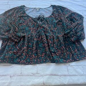 Ava & Viv Multicolor Floral Blouse